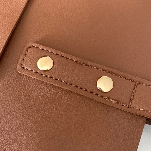 NWT Henny+Lev Brown Vegan Leather 2 in 1 Everyday Tote Bag - Picture 5 of 7